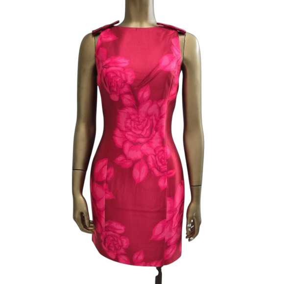 Hutch "Chesca" Red Roses Sheath Dress NWT – Cocktail / Party Dress | Size Small - Picture 4 of 11